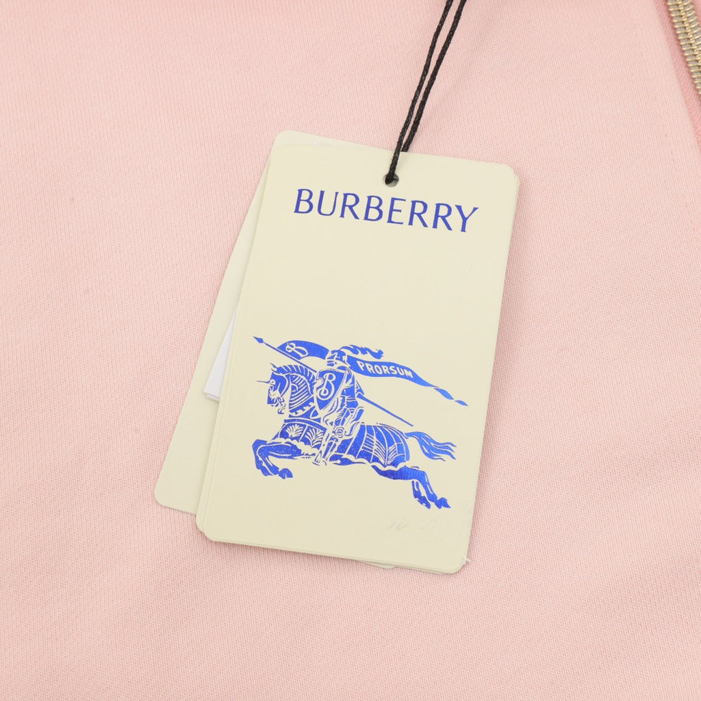 Burberry Equestrian Knight Logo Pink Full Zip Hoodie
