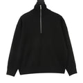 Chanel Double C Logo Black Half Zip Turtleneck Knit Sweater