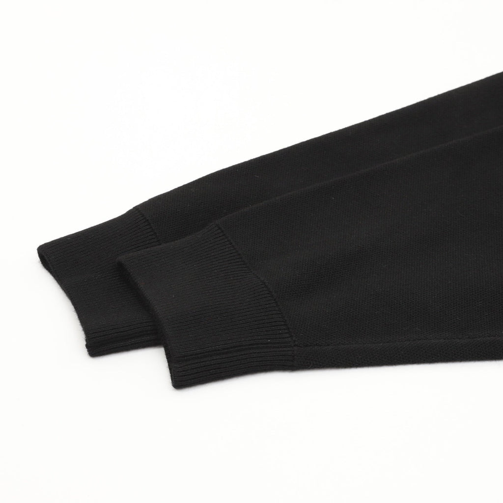 Chanel Double C Logo Black Half Zip Turtleneck Knit Sweater