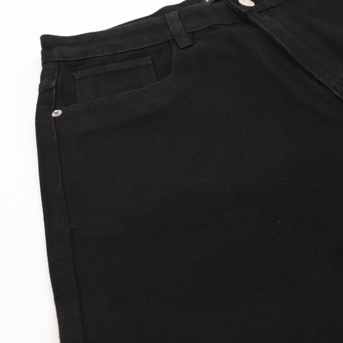 Balenciaga BB Logo Wide Leg Denim Jeans Black