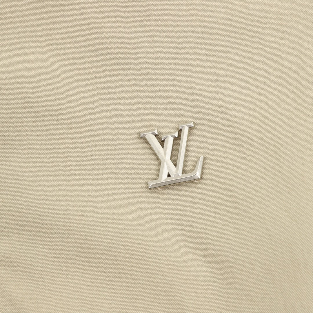 Louis Vuitton Spliced Stand Collar Bomber Jacket Khaki