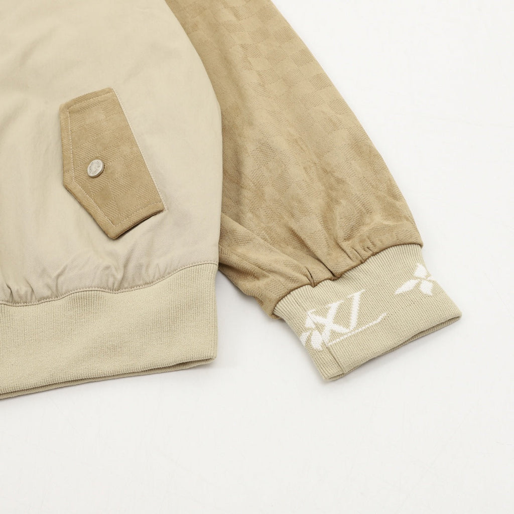 Louis Vuitton Spliced Stand Collar Bomber Jacket Khaki