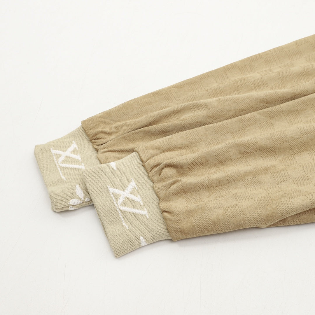 Louis Vuitton Spliced Stand Collar Bomber Jacket Khaki