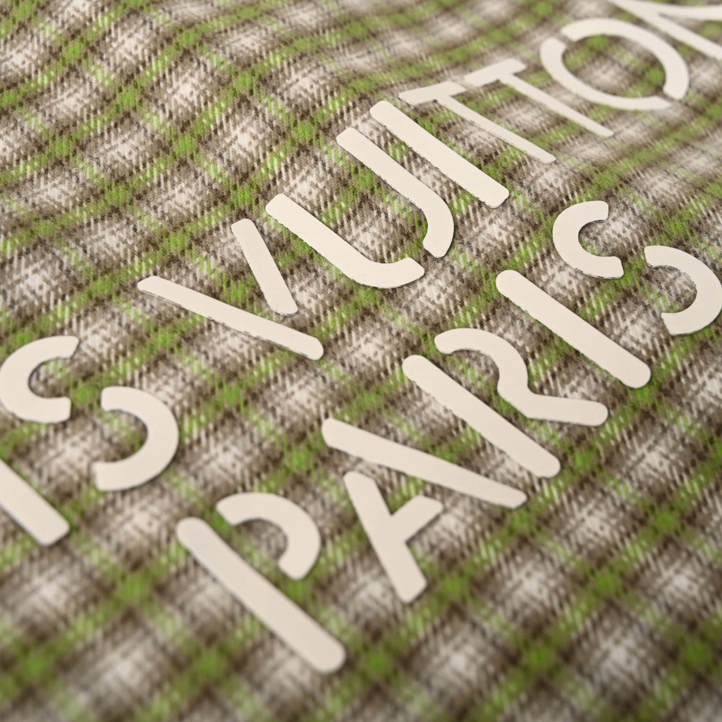 Louis Vuitton Green Plaid LV Logo Long Sleeve Shirt