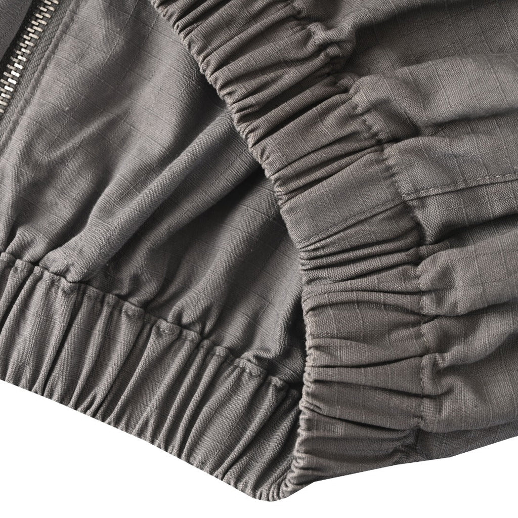 Balenciaga Grey Embroidered Logo Hooded Zip Jacket