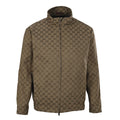 Gucci GG Monogram Khaki Stand Collar Zip Jacket