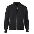 Louis Vuitton Black Leather Trim Full Zip Knit Jacket