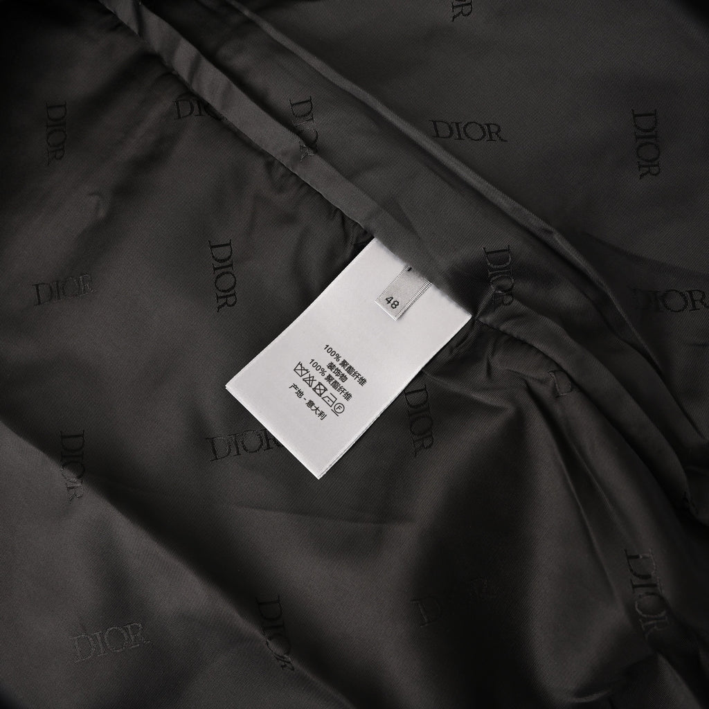 Dior Black Hooded Nylon Windbreaker Jacket
