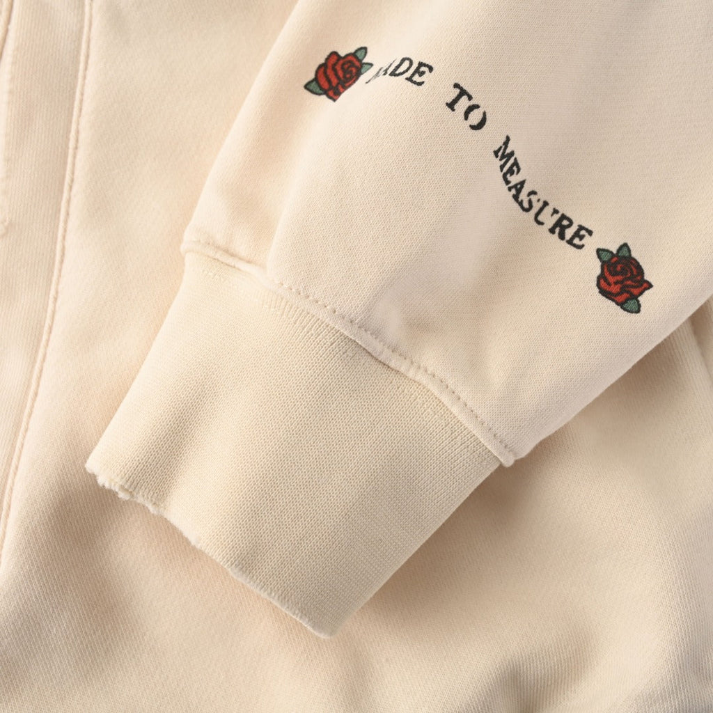 Balenciaga Cream Tattoo Print Zip Up Hoodie