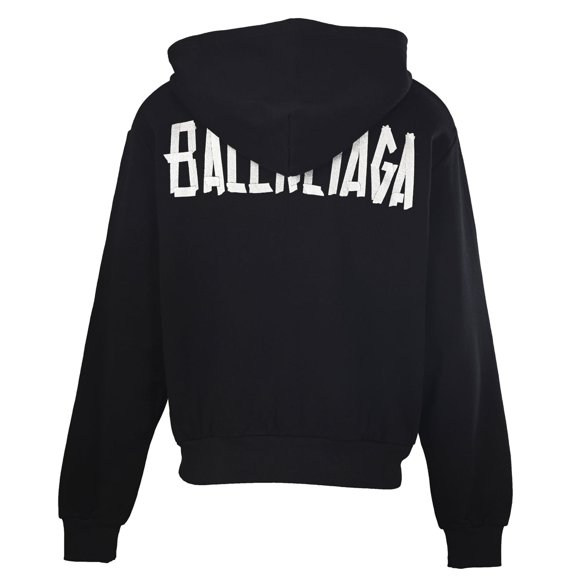 Balenciaga Black BB Logo Full Zip Hooded Sweatshirt