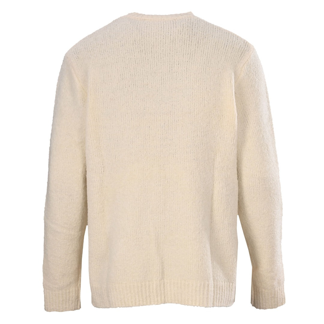 Louis Vuitton Cream Script Vuitton Logo Crew Neck Sweater