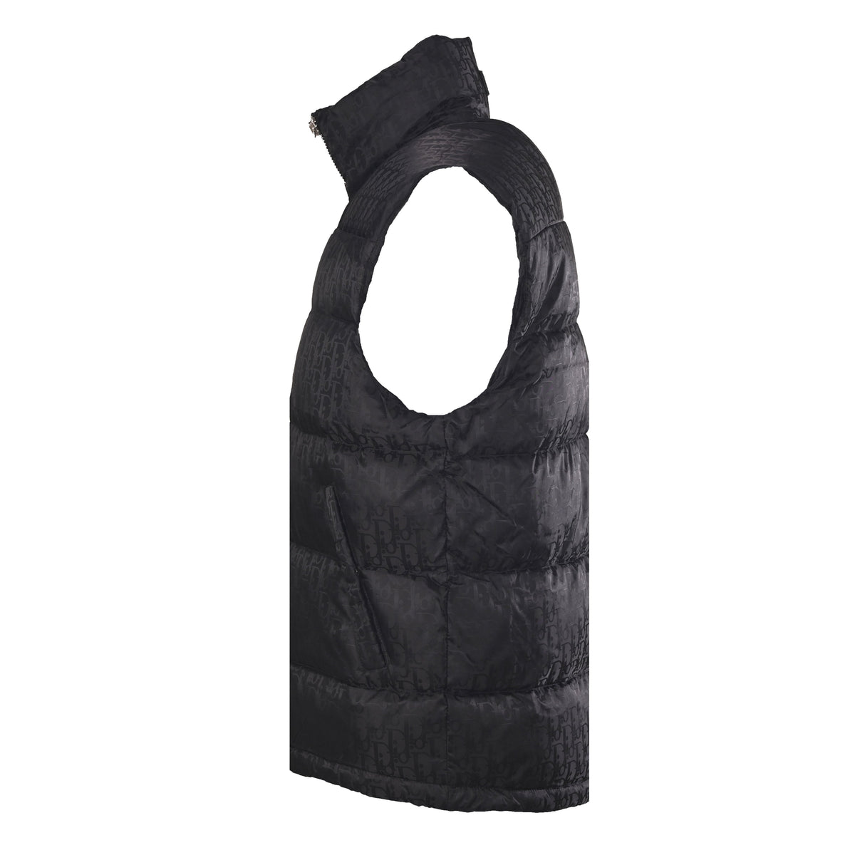 Dior Black Oblique Print Puffer Vest