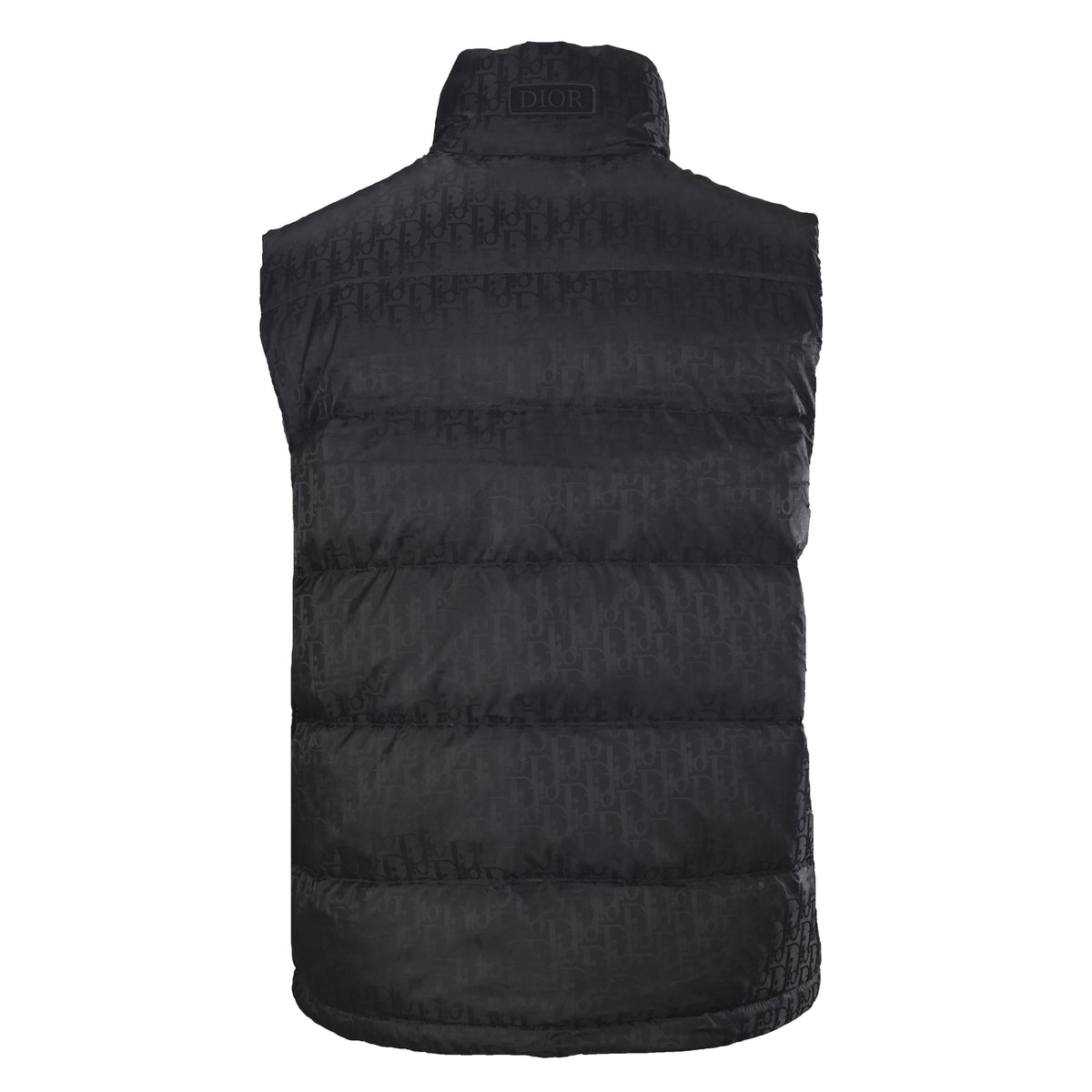 Dior Black Oblique Print Puffer Vest