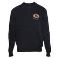 Burberry Black Equestrian Knight Logo Crew Neck Sweater