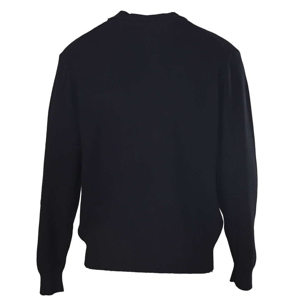 Burberry Black Equestrian Knight Logo Crew Neck Sweater