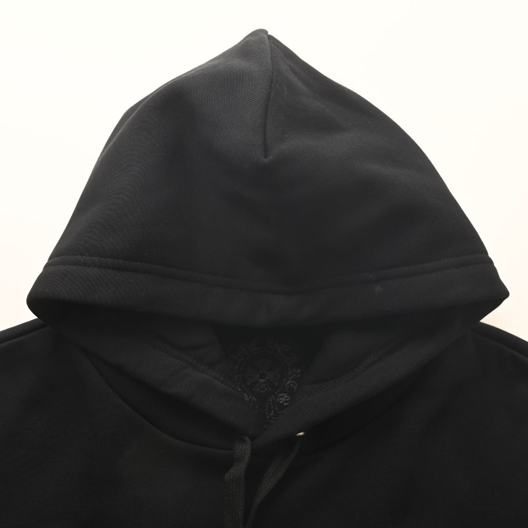 Chrome Hearts Black Blue Horseshoe Logo Pullover Hoodie