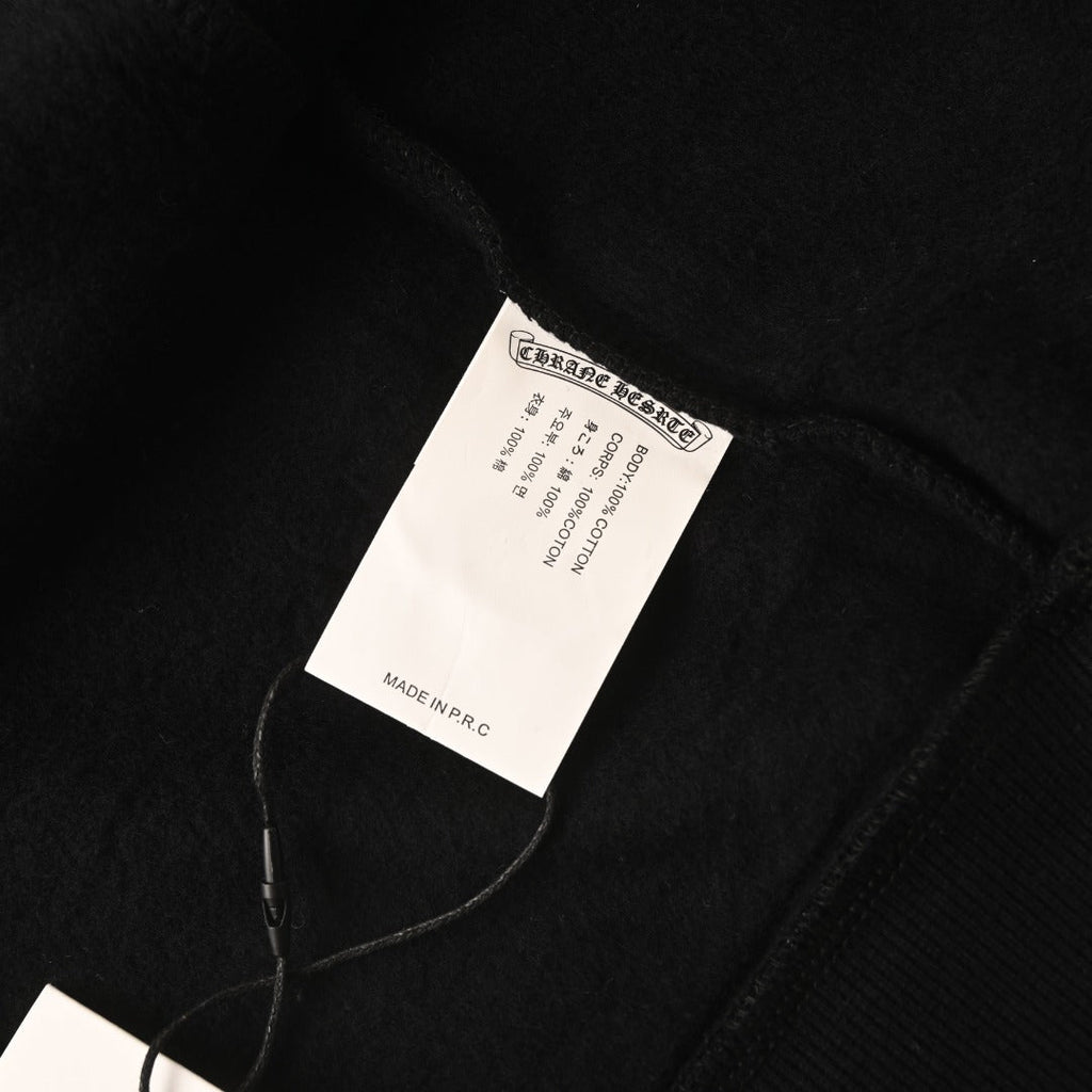 Chrome Hearts Black Blue Horseshoe Logo Pullover Hoodie