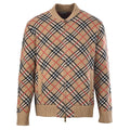 Burberry Vintage Check Knit Zip Bomber Jacket