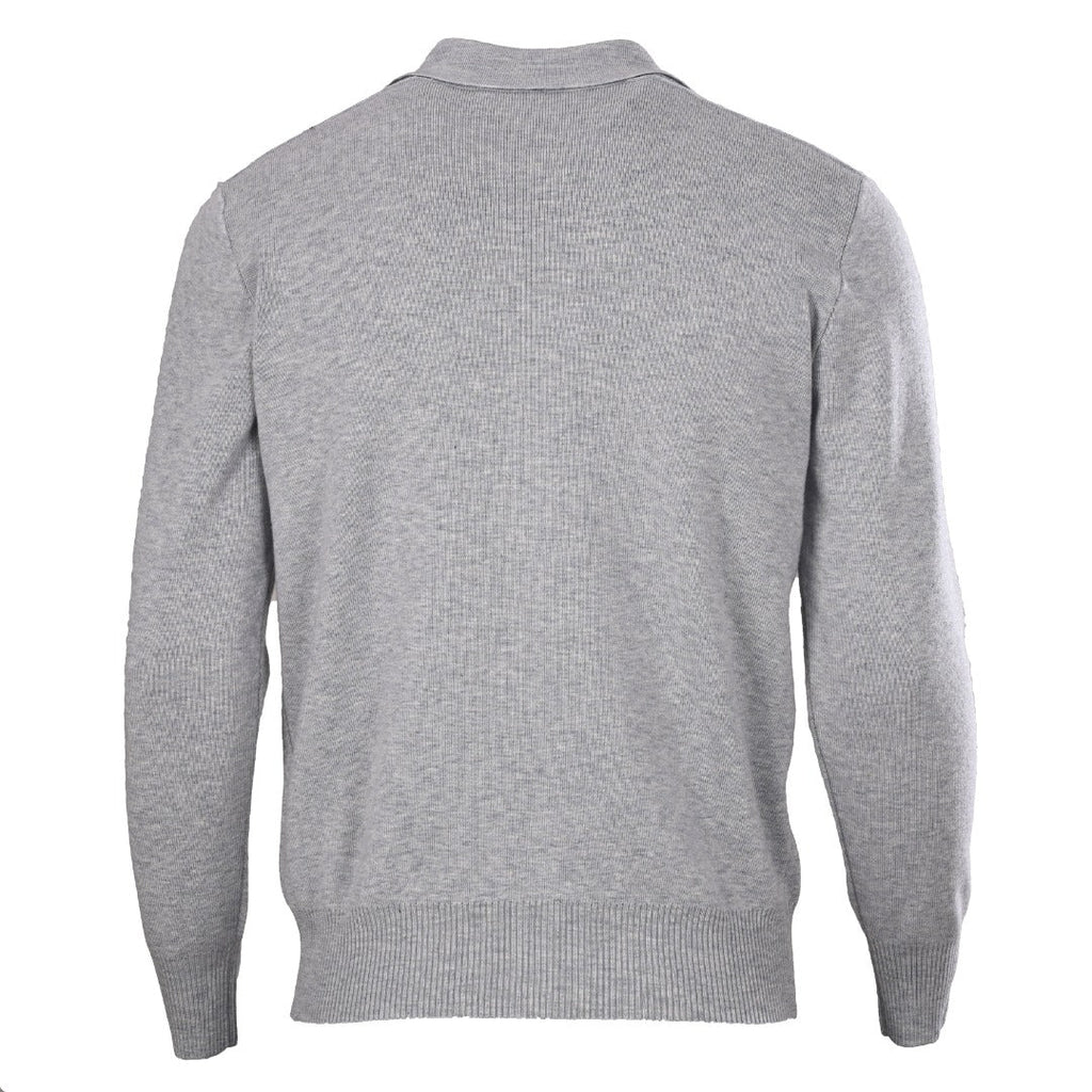 Burberry Grey Collared Button Knit Cardigan