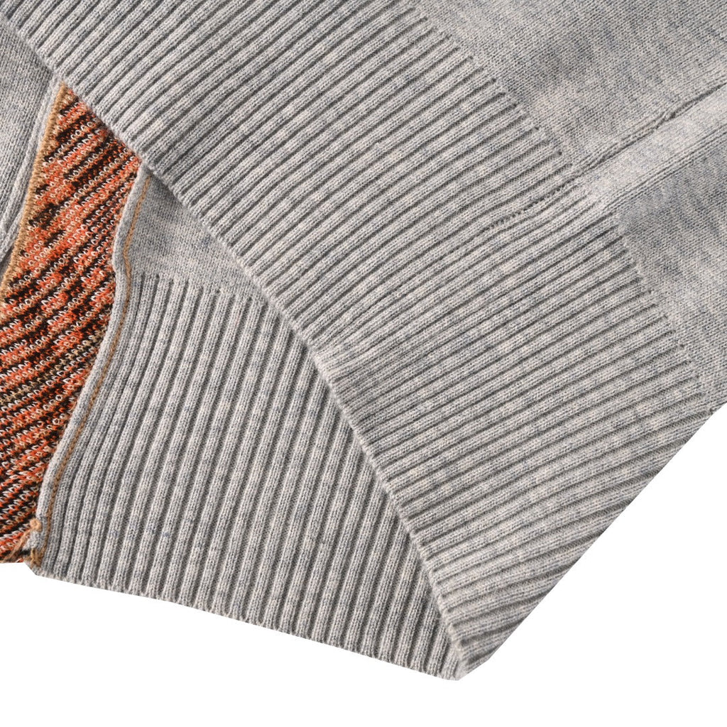 Burberry Grey Collared Button Knit Cardigan