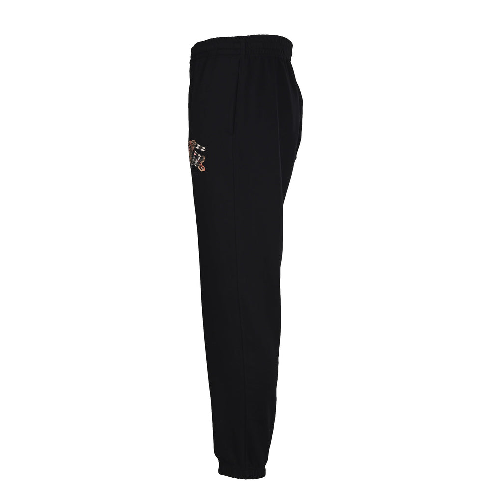 Burberry Black Equestrian Knight Logo Jogger Pants