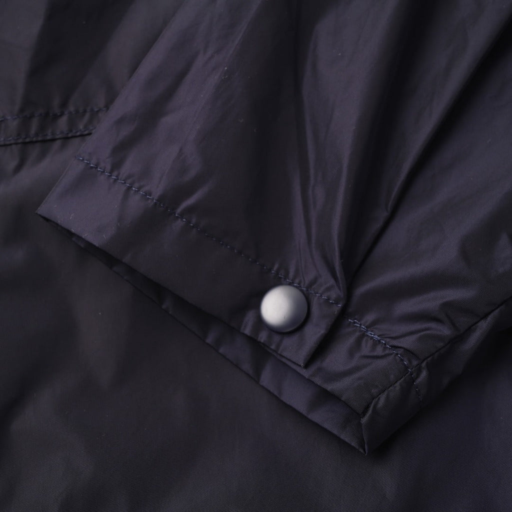 Prada Navy Stripe Logo Hooded Nylon Windbreaker