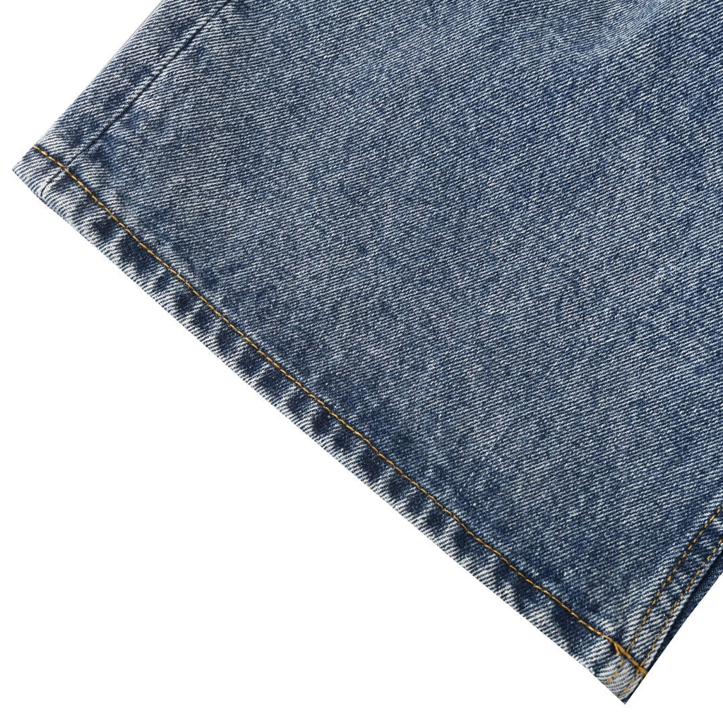 Fendi Roma Blue Washed Regular Wide Leg Denim Jeans