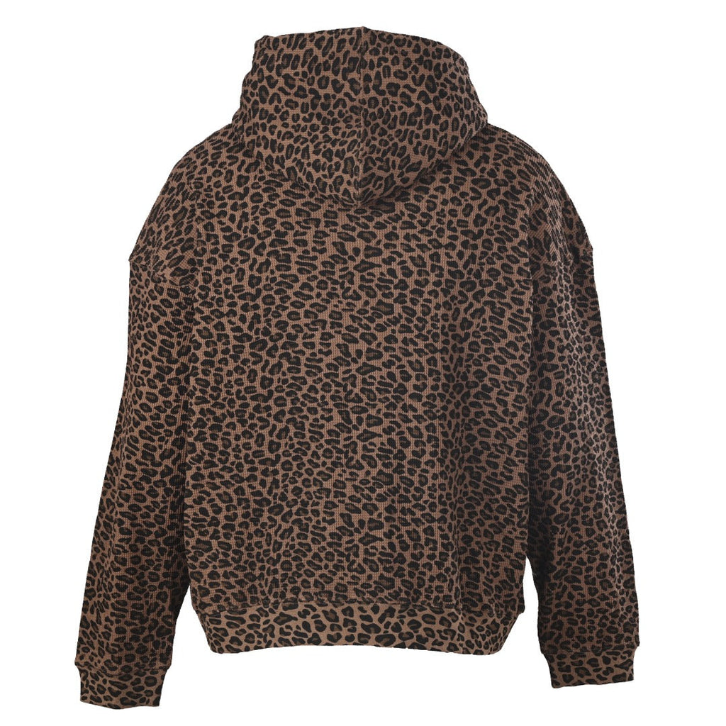 Supreme Leopard Print Waffle Full Zip Hooded Jacket