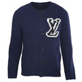 Louis Vuitton Navy LV Logo Knit Button Cardigan