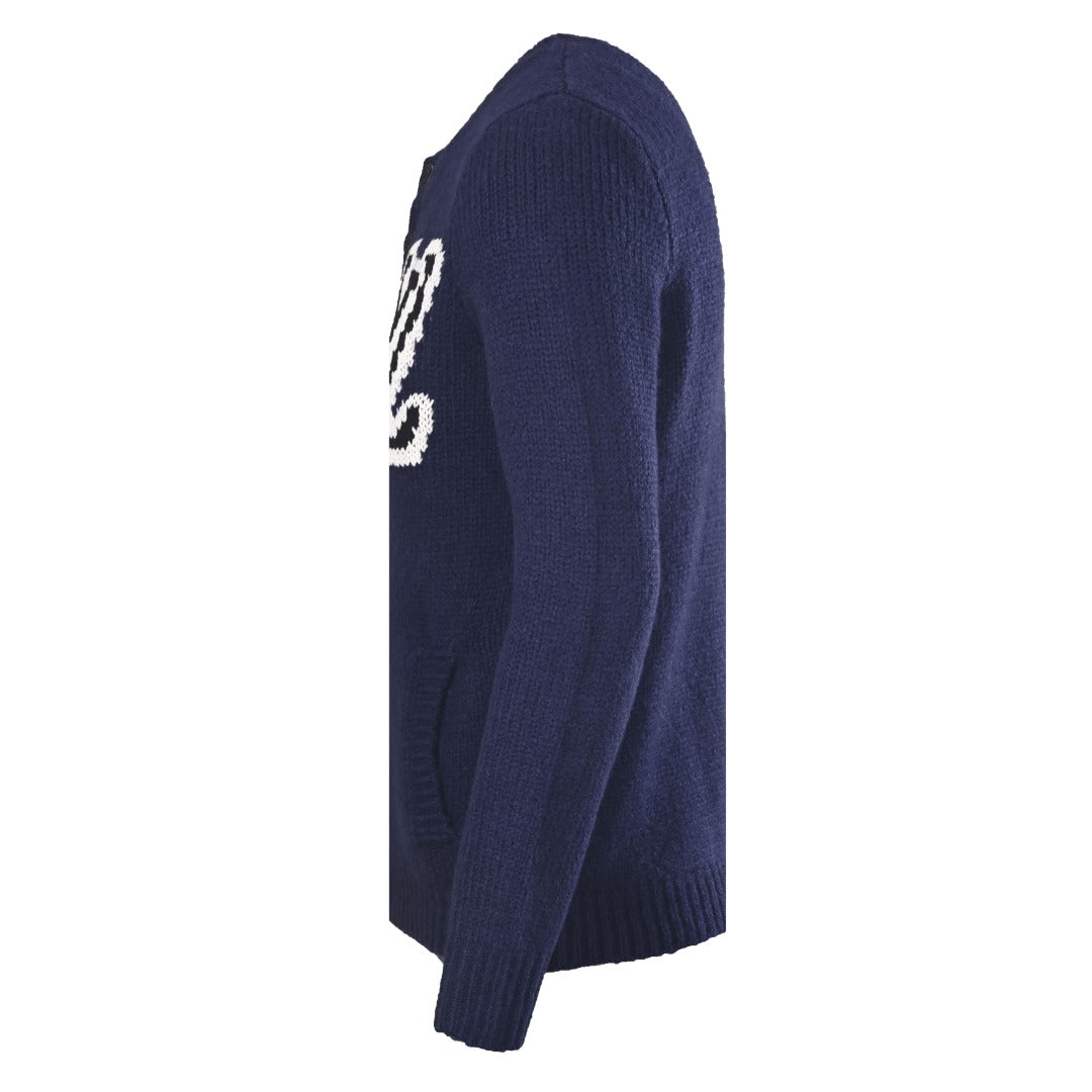 Louis Vuitton Navy LV Logo Knit Button Cardigan
