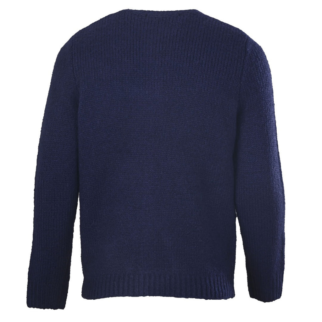 Louis Vuitton Navy LV Logo Knit Button Cardigan