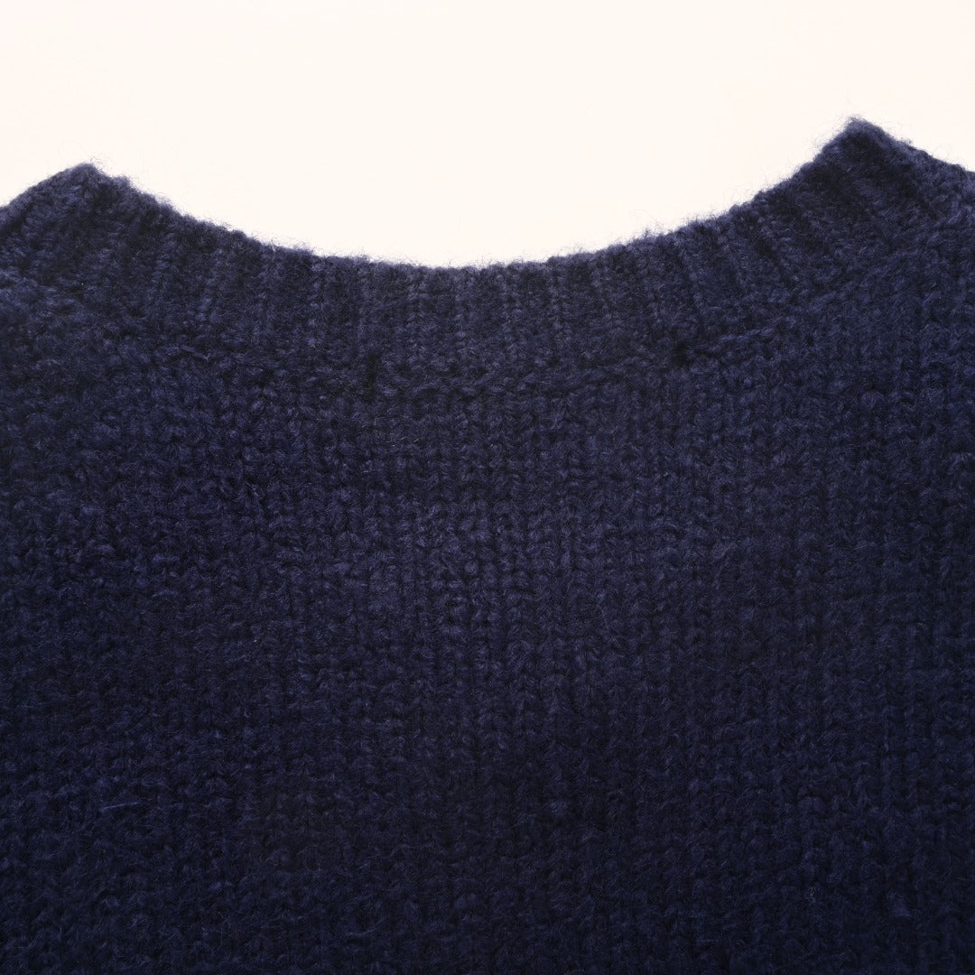 Louis Vuitton Navy LV Logo Knit Button Cardigan
