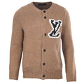Louis Vuitton Camel LV Logo Knit Button Cardigan