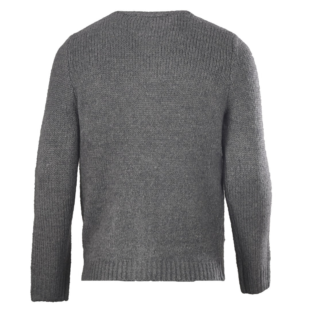 Louis Vuitton Grey LV Logo Knit Button Cardigan