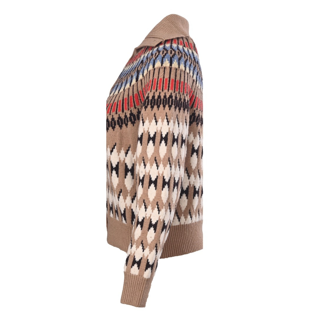 Polo Ralph Lauren Fair Isle Pattern Knit Cardigan