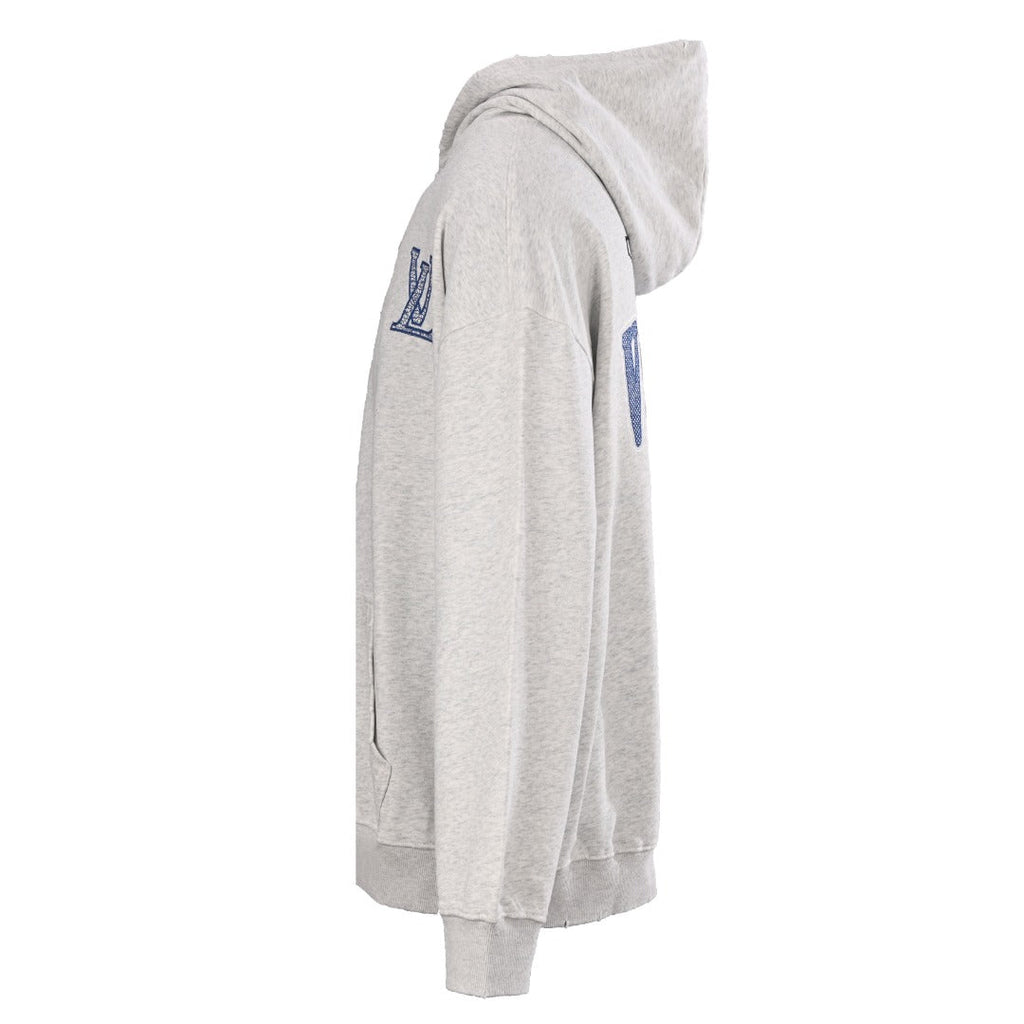 Louis Vuitton Grey LV Logo Embroidered Hoodie