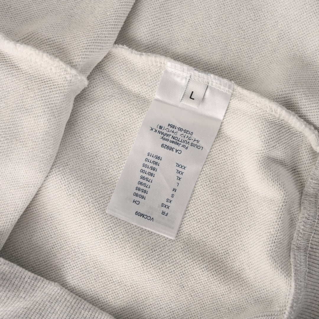 Louis Vuitton Grey LV Logo Embroidered Hoodie