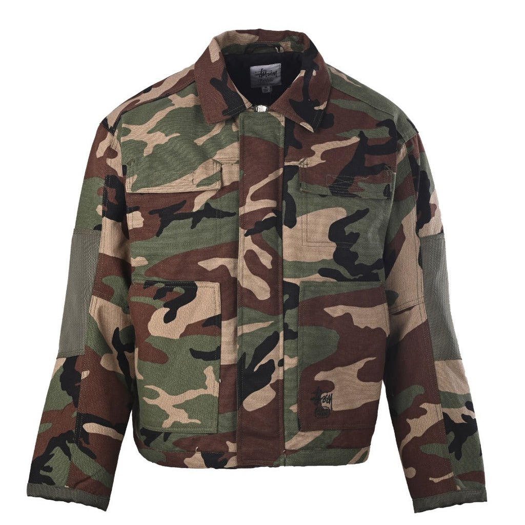 Stussy Woodland Camo Built Tough Patchwork Field Jacket