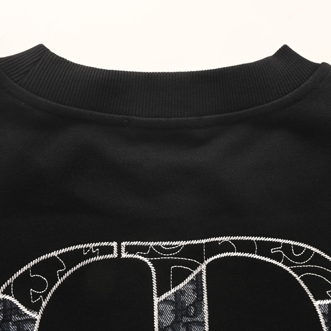 Dior Christian Dior CD Logo Black Crew Neck Sweatshirt