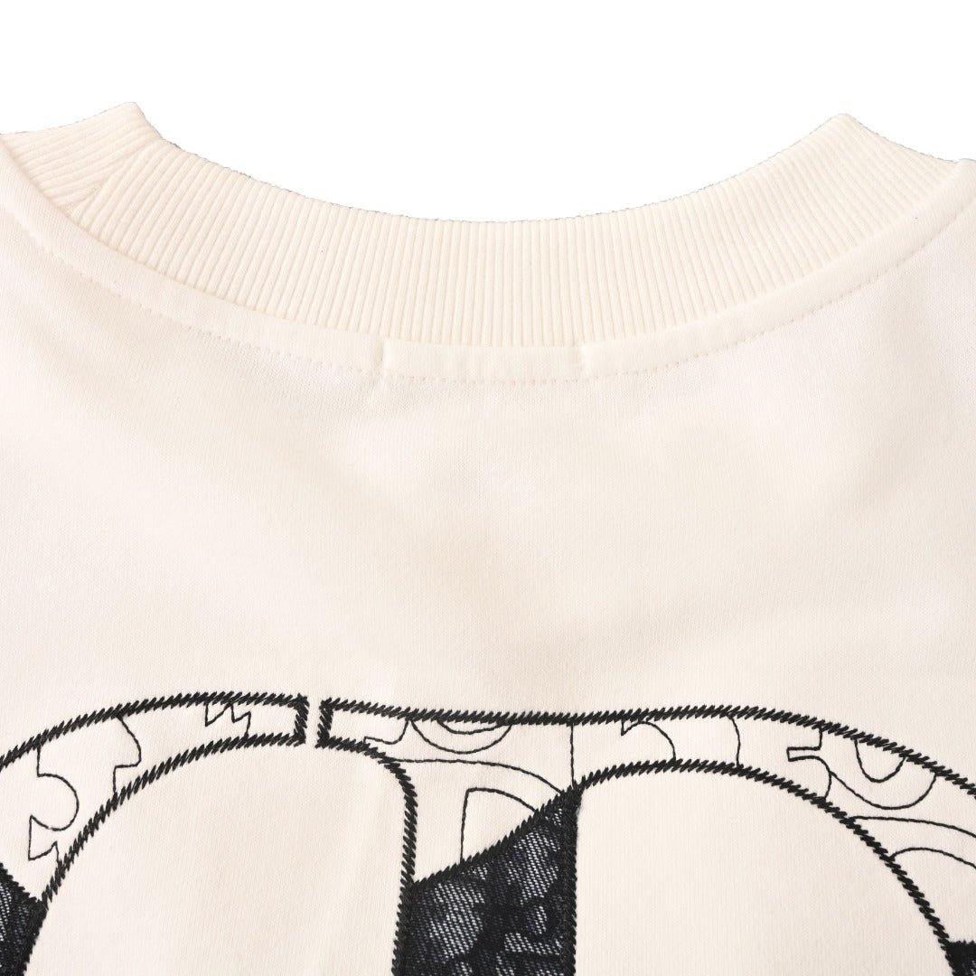 Dior Christian Dior CD Logo Off White Crew Neck Sweatshirt