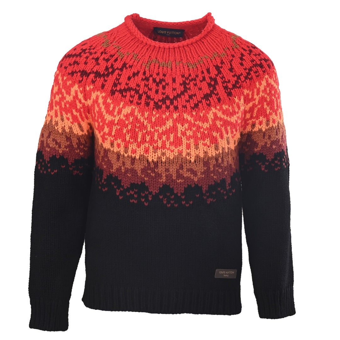 Louis Vuitton Gradient Fair Isle Wool Crew Neck Sweater