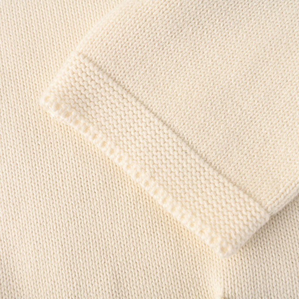 Dior Off White Handwriting Logo V-Neck Knit Cardigan