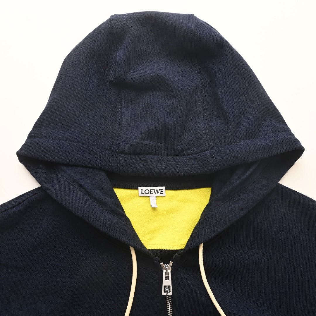 Loewe Paula's Ibiza Navy Full Zip Hooded Sweatshirt