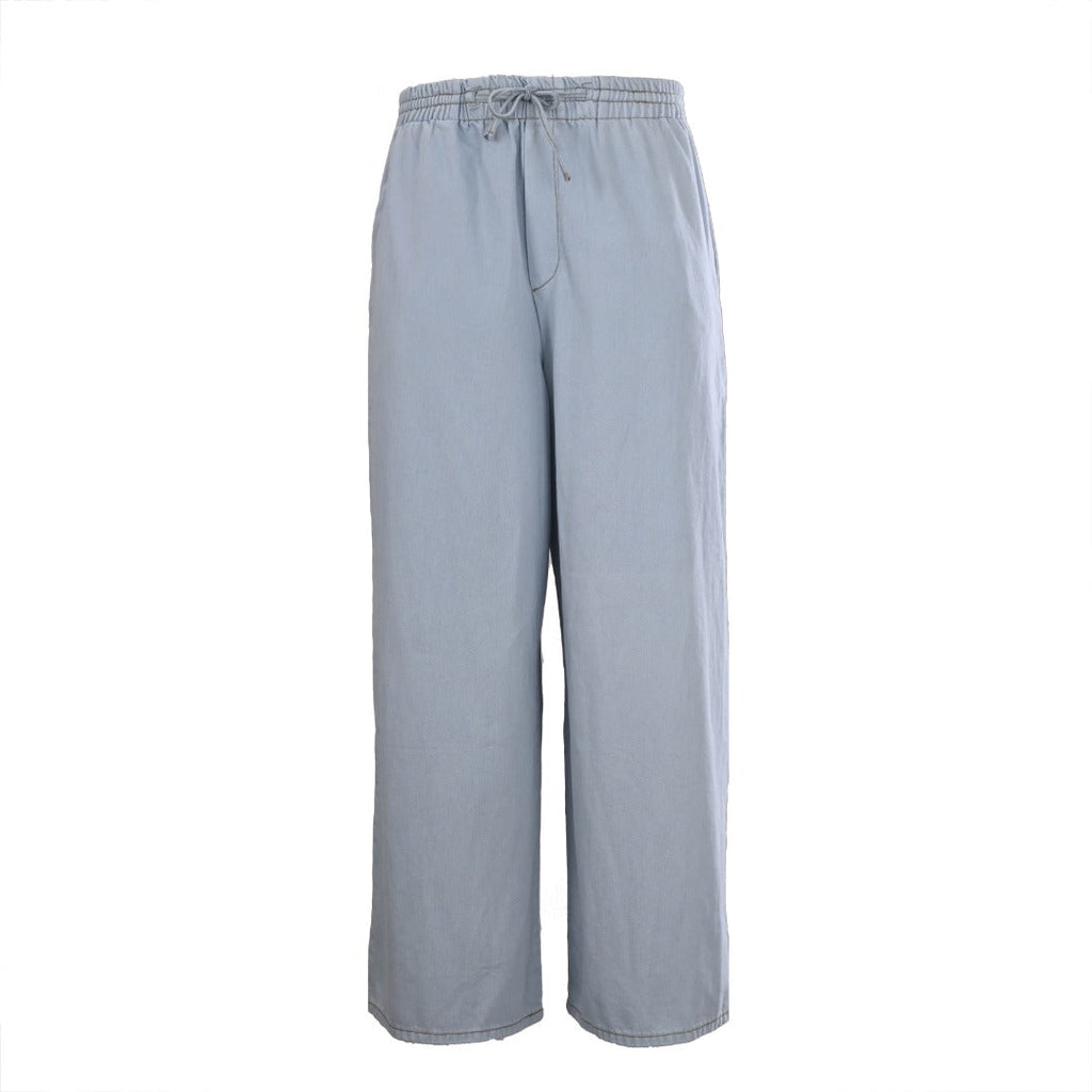 Loewe Paula's Ibiza Light Blue Drawstring Wide Leg Denim Pants