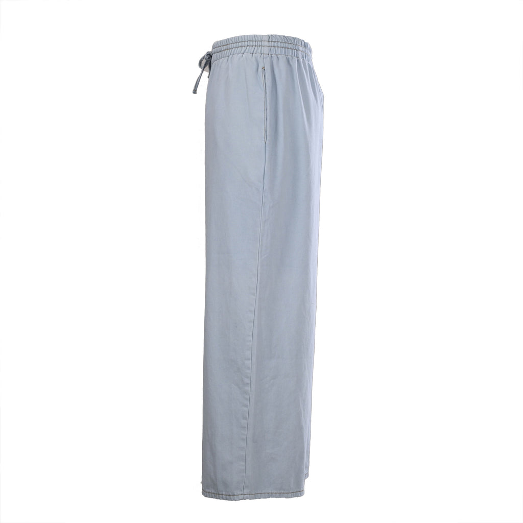 Loewe Paula's Ibiza Light Blue Drawstring Wide Leg Denim Pants