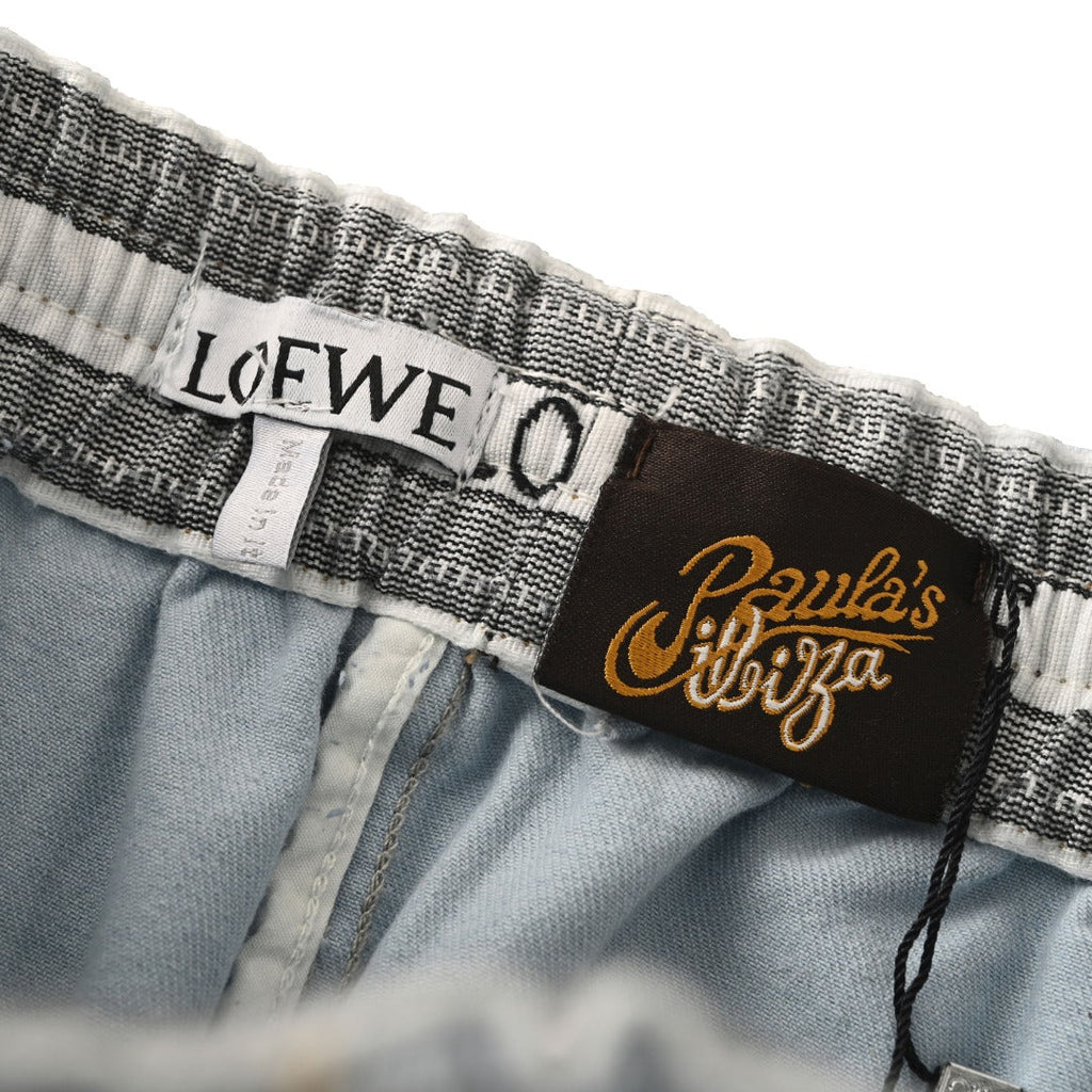 Loewe Paula's Ibiza Light Blue Drawstring Wide Leg Denim Pants