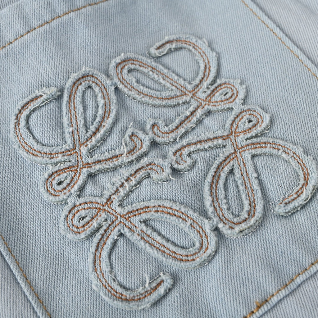 Loewe Paula's Ibiza Light Blue Drawstring Wide Leg Denim Pants