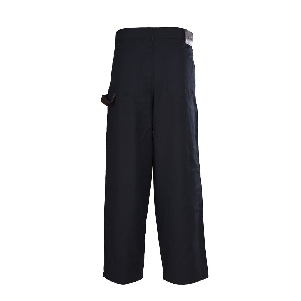 Loewe Navy Wide Leg Carpenter Cotton Trousers