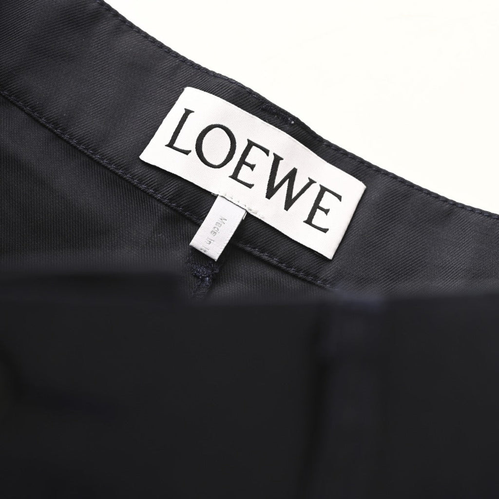 Loewe Navy Wide Leg Carpenter Cotton Trousers