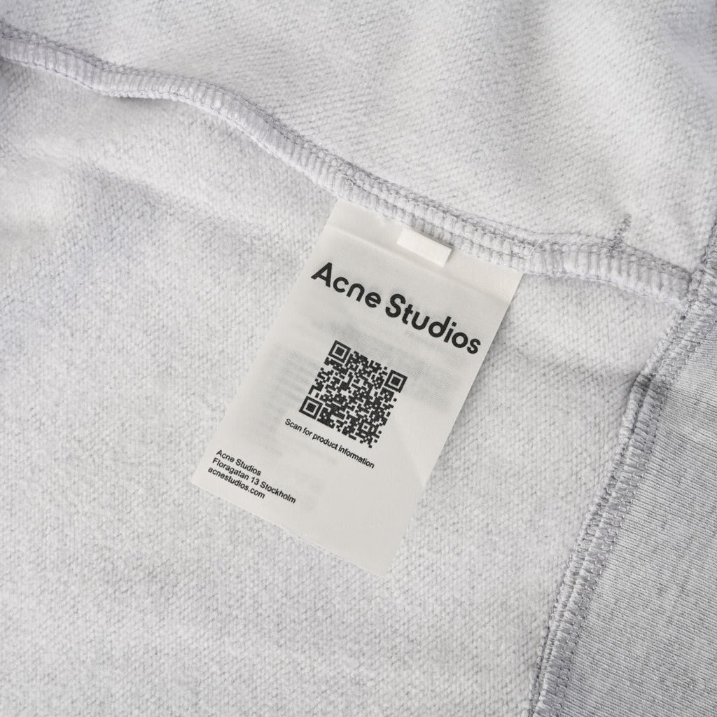Acne Studios Grey Melange Full Zip Stand Collar Sweat Jacket